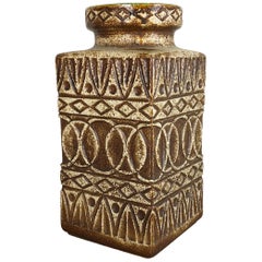 Gran jarrón de suelo de cerámica de lava gorda, Bodo Mans Bay Ceramics, Alemania, años 70