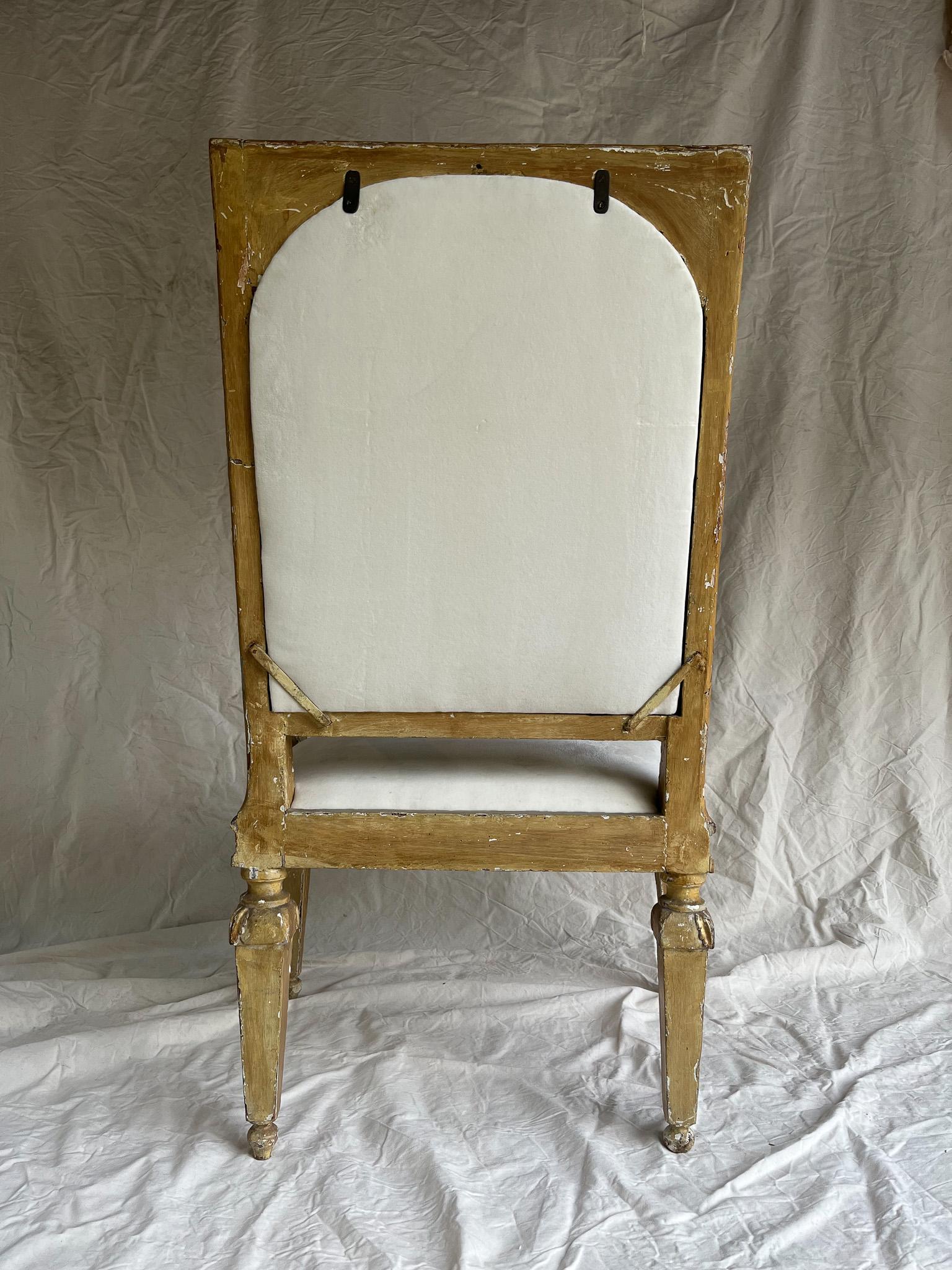 Large Fauteuil Louis XVI in Carved and Gilded Wood, 18th Century 2