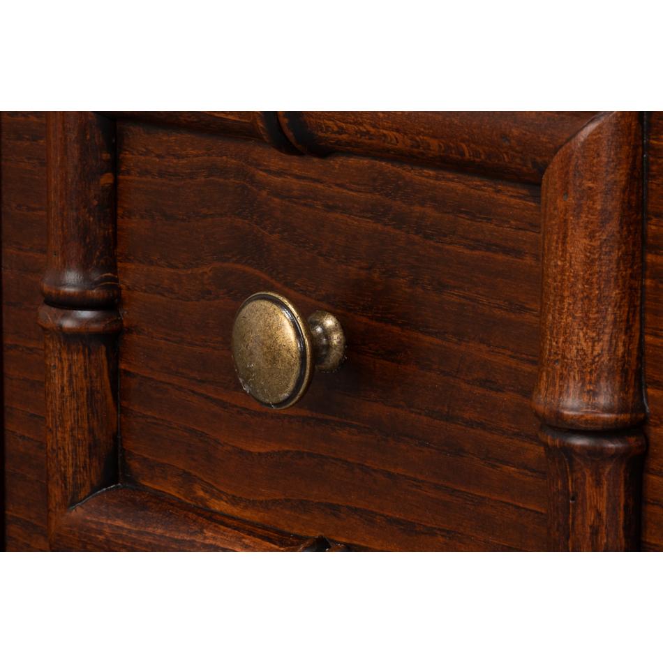 Contemporary Large Faux Bamboo 3-Drawer Chest For Sale