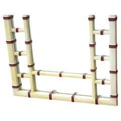 Large Hollywood Regency Faux Bamboo Greek Key Mirror