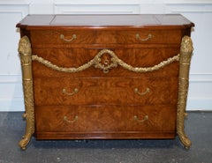 LARGE FAUX CHEST OF DRAWERS HIDDEN TV CABINET FRENCH EMPiRE STYLE