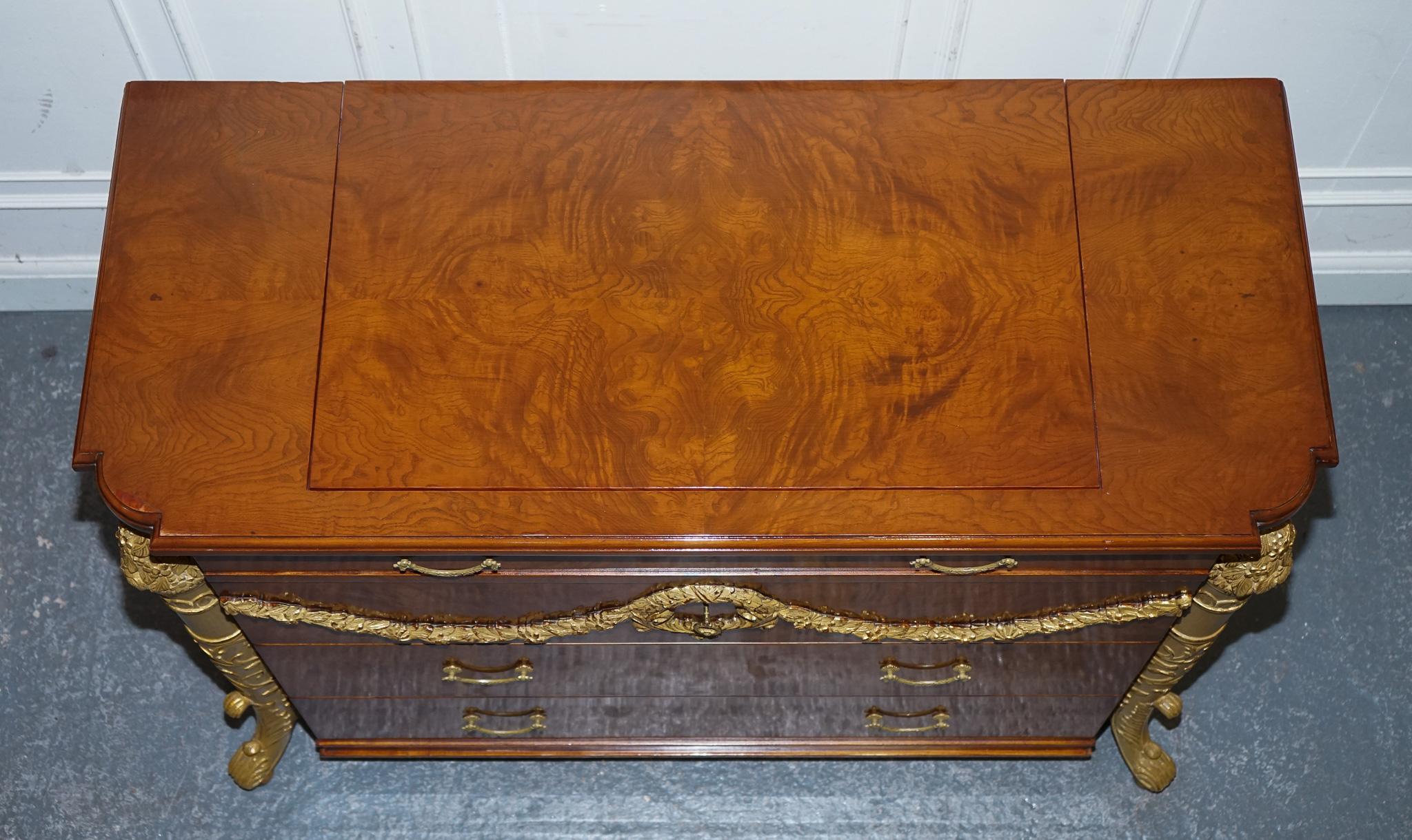 XX secolo GRANDE CASSETTIERA IN FAVOLE A NASCOSTO CABINET TV STILE EMPIRE FRANCESE in vendita