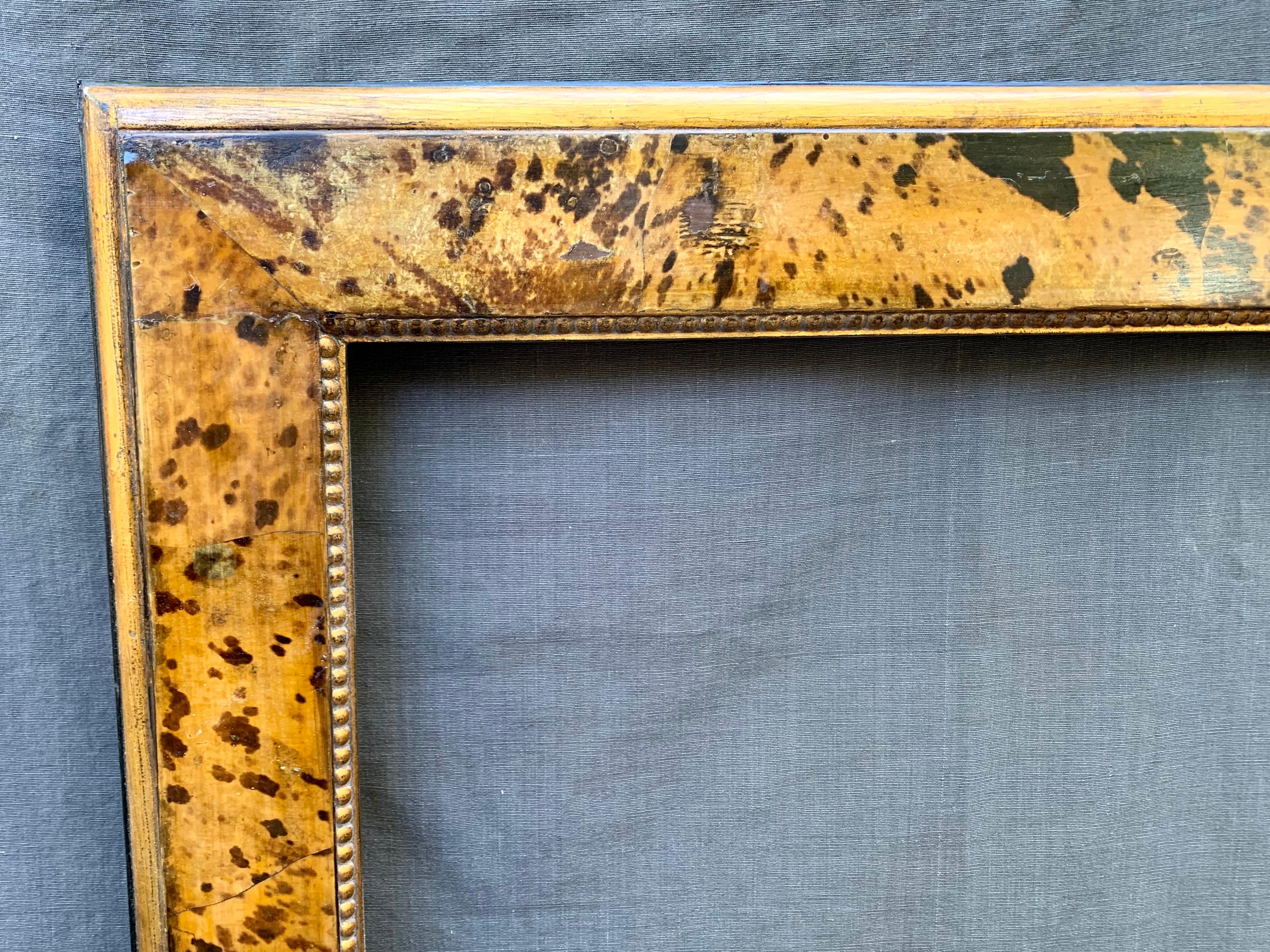 Hand-Painted Large Faux Tortoiseshell Mirror