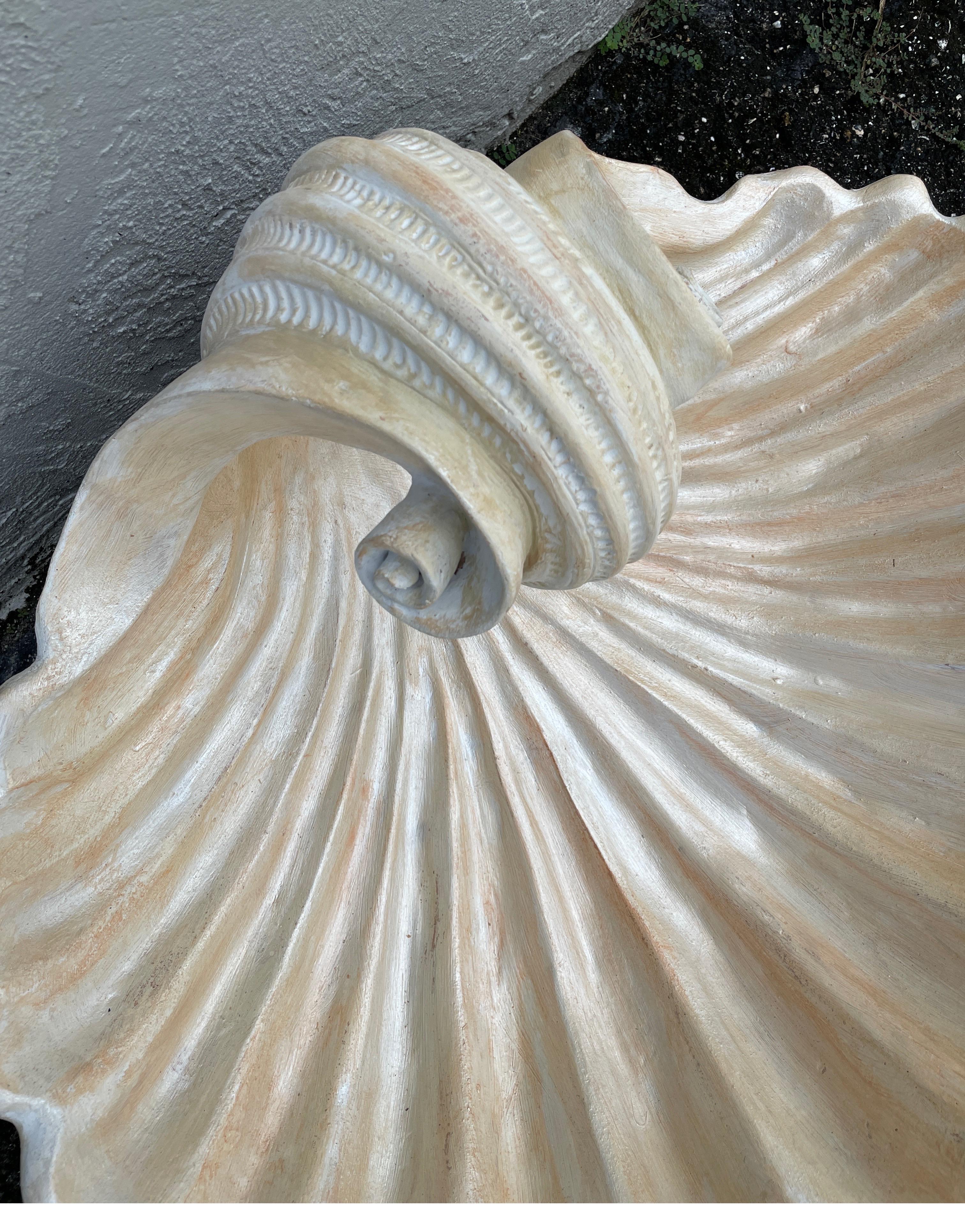 Large Faux Painted Terra Cotta Shell 2