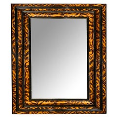 Large Faux Tortoiseshell and Parcel-ebonized Mirror in the Flemish Style