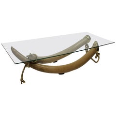 Large Faux Tusk Occasional Table
