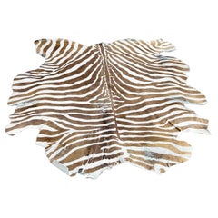 Large Faux Zebra Cowhide Rug