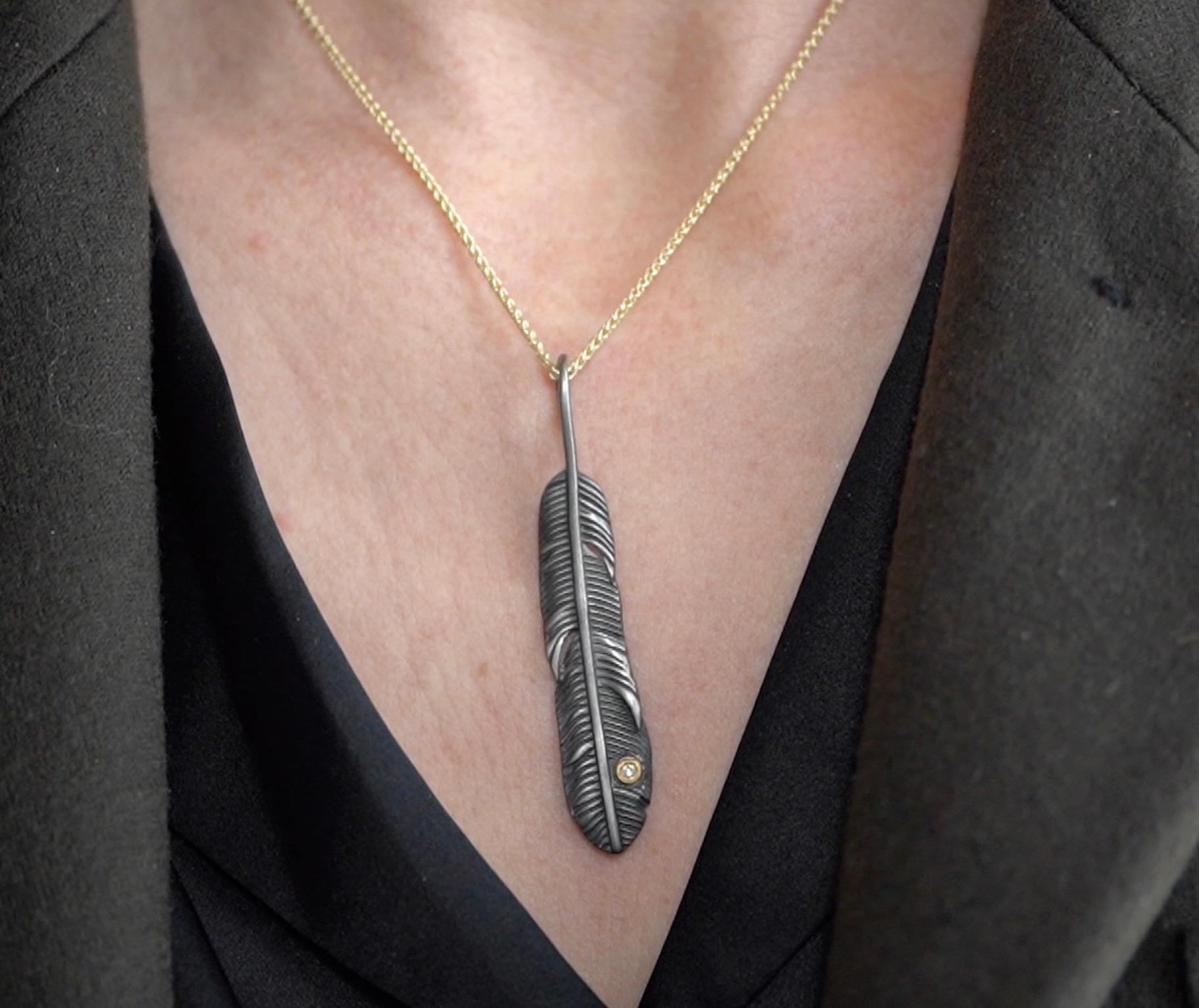 turkey feather necklace
