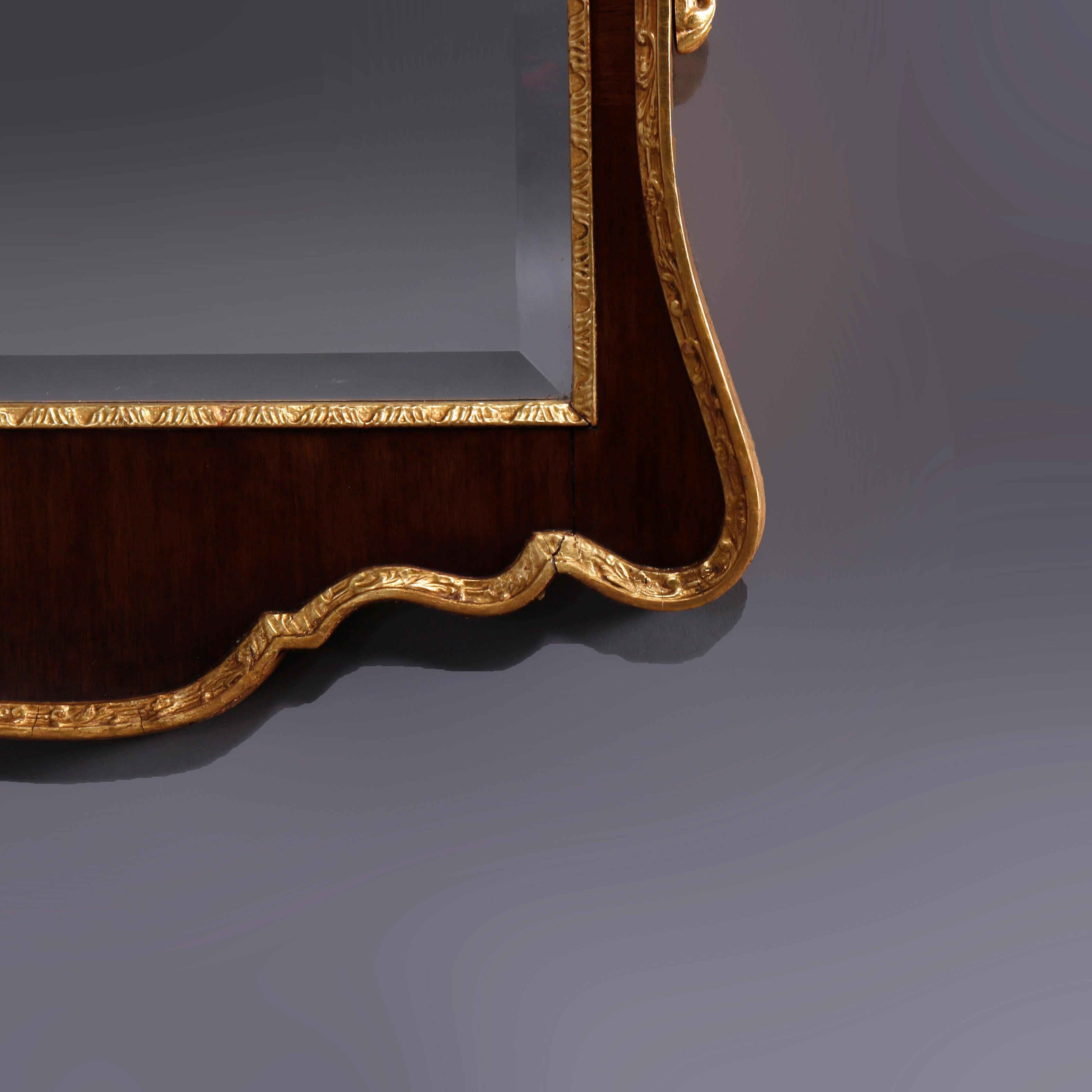 Large Federal Style CW Kittinger Mahogany Parcel Giltwood Wall Mirror, 20th C 2