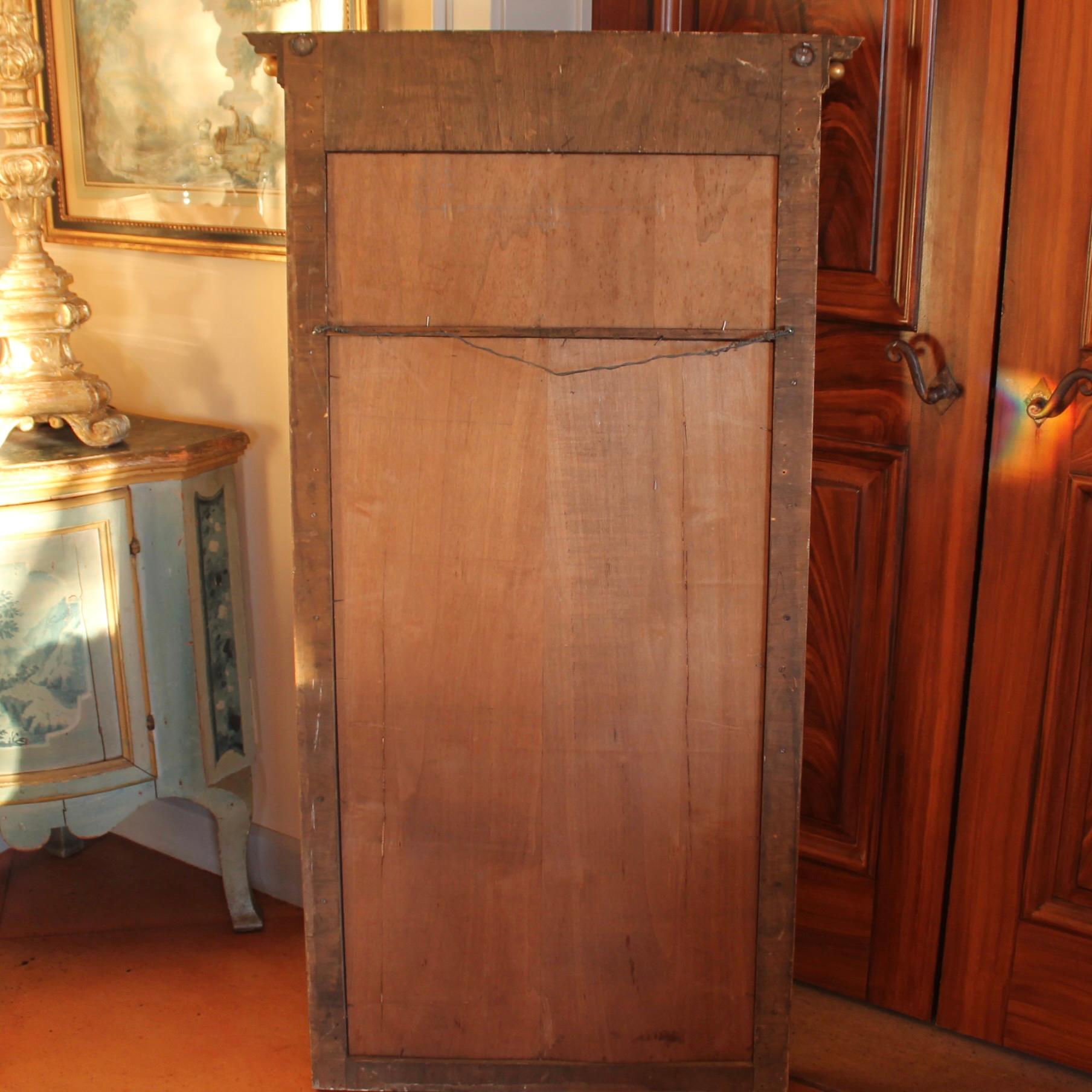 Grand miroir de tabernacle en bois doré de style fédéral en vente 5