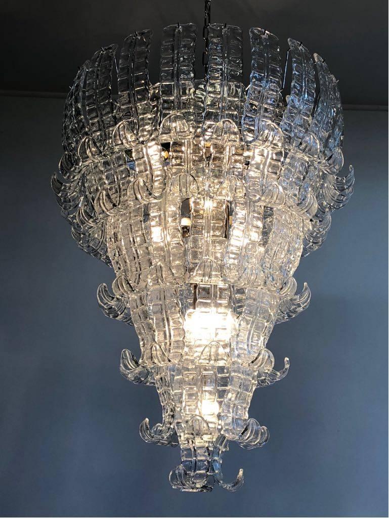 Large Felci Murano Glass Chandelier For Sale 3