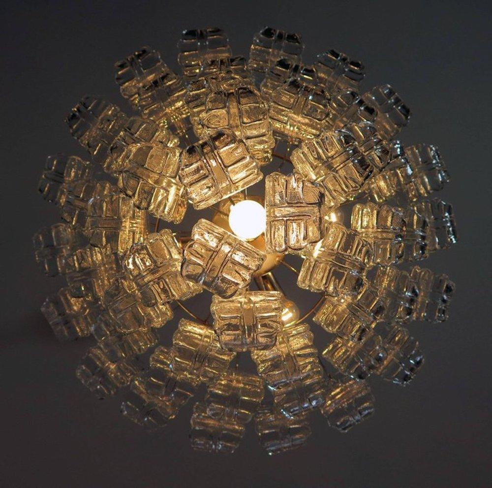 Grande lampadario Felci in vetro di Murano in vendita 5