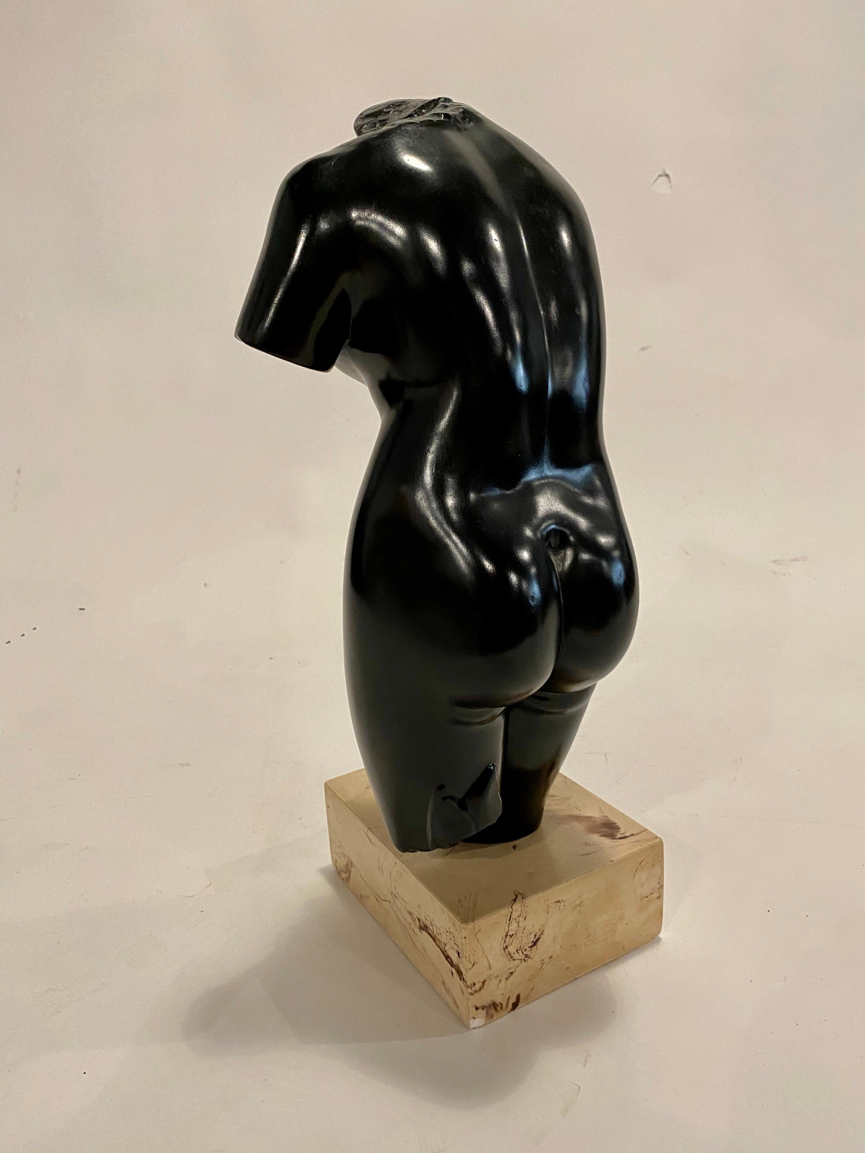 Neoclassical Large Female Torso Sculpture by Alva Studios