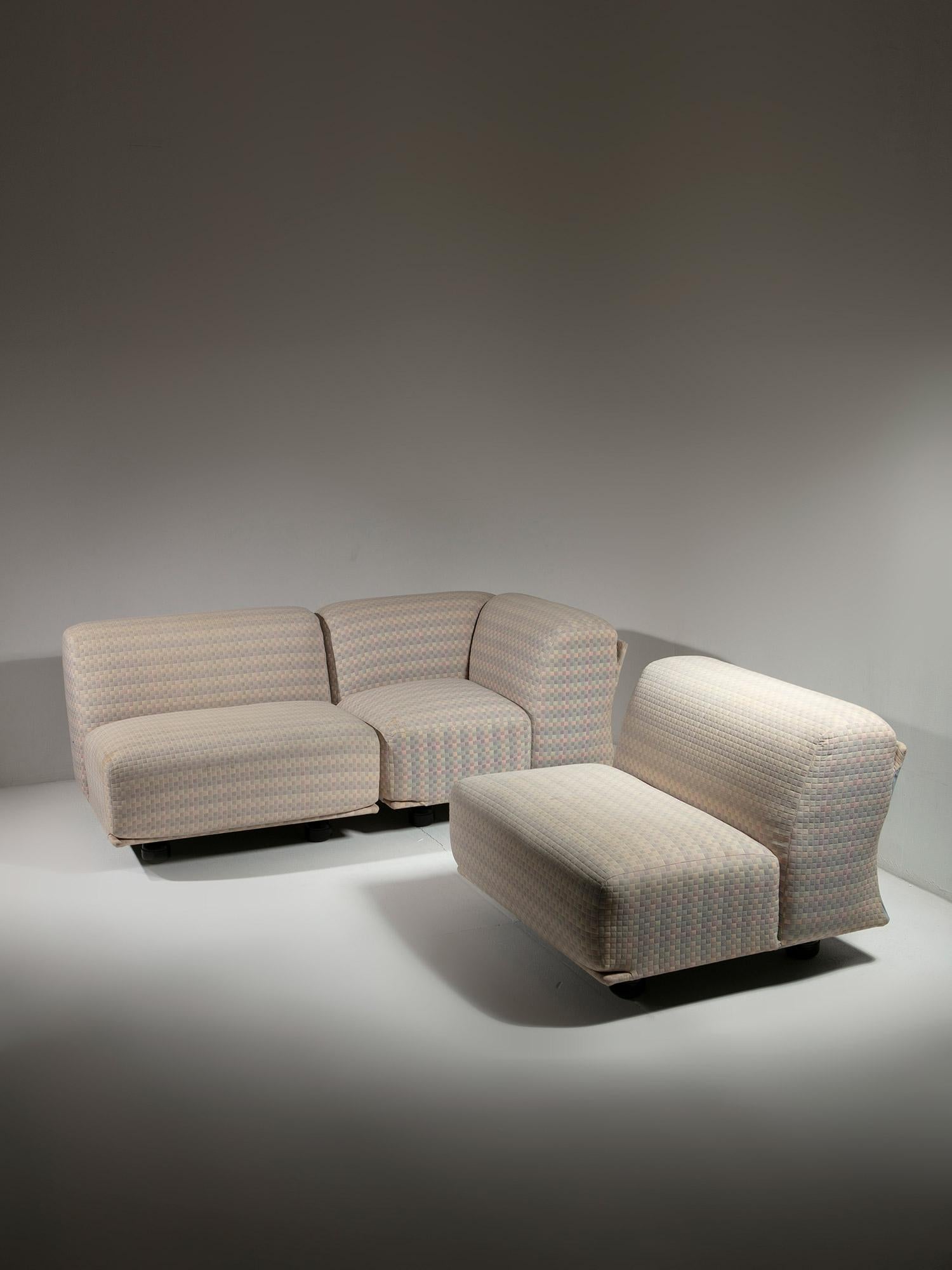 Modulares Sofa „Fiandra“ von Vico Magistretti für Cassina, Italien, 1970er Jahre (Italienisch) im Angebot