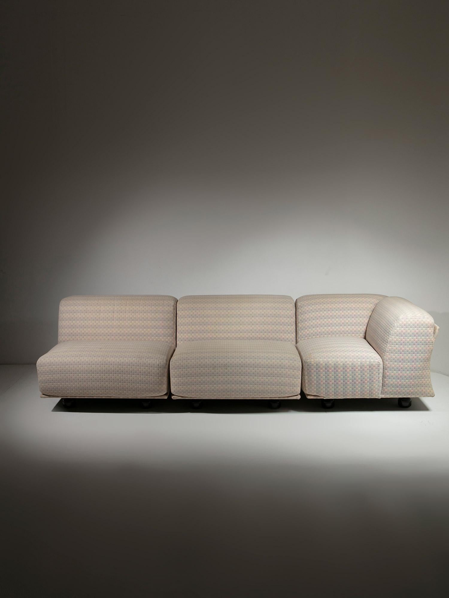 Modulares Sofa „Fiandra“ von Vico Magistretti für Cassina, Italien, 1970er Jahre (Ende des 20. Jahrhunderts) im Angebot