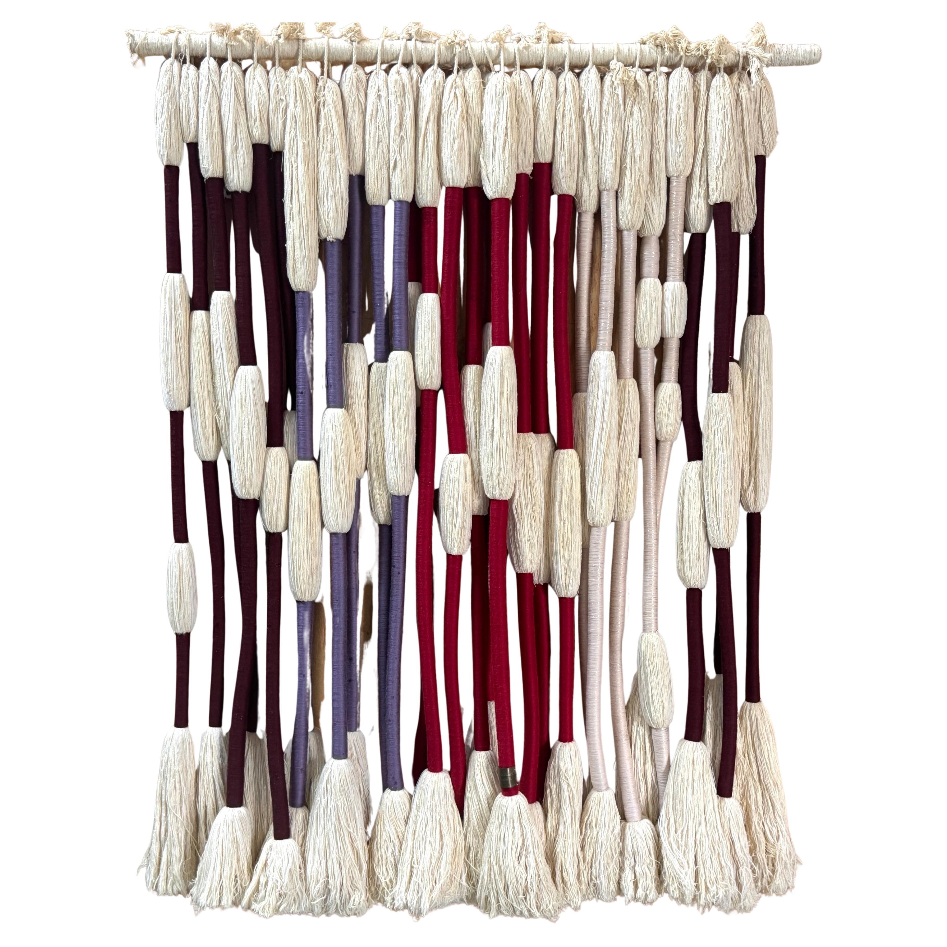 Large Fiber Art Wall Sculpture, Signed Barbara Barron Huntington New York Estadounidense en venta