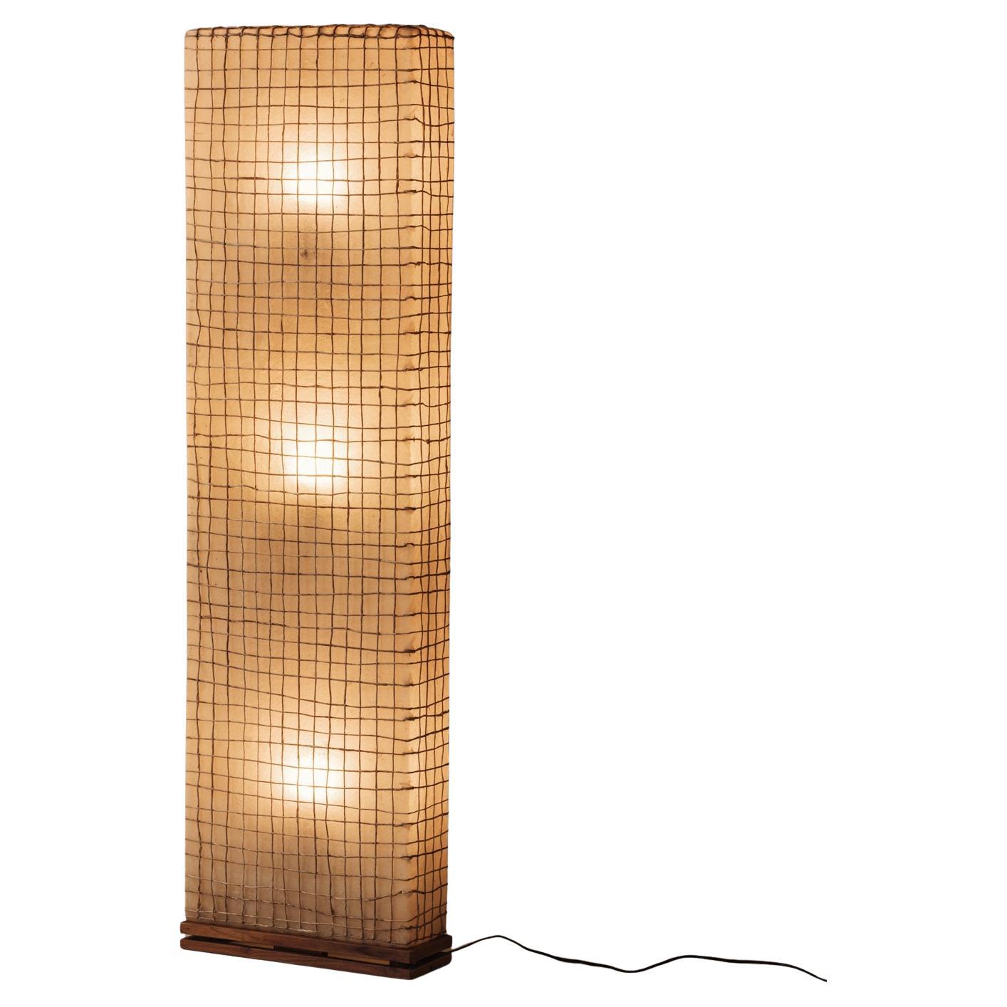 Large fiberglass and resin floor lamp, France 1970s For Sale