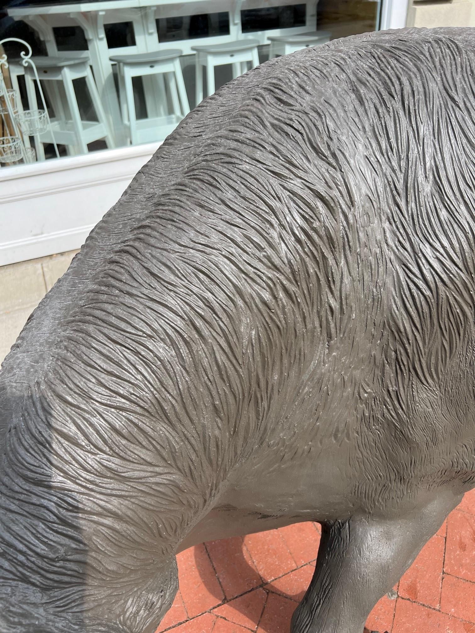 Large Fiberglass Charging Bull Statue Life Size  For Sale 1