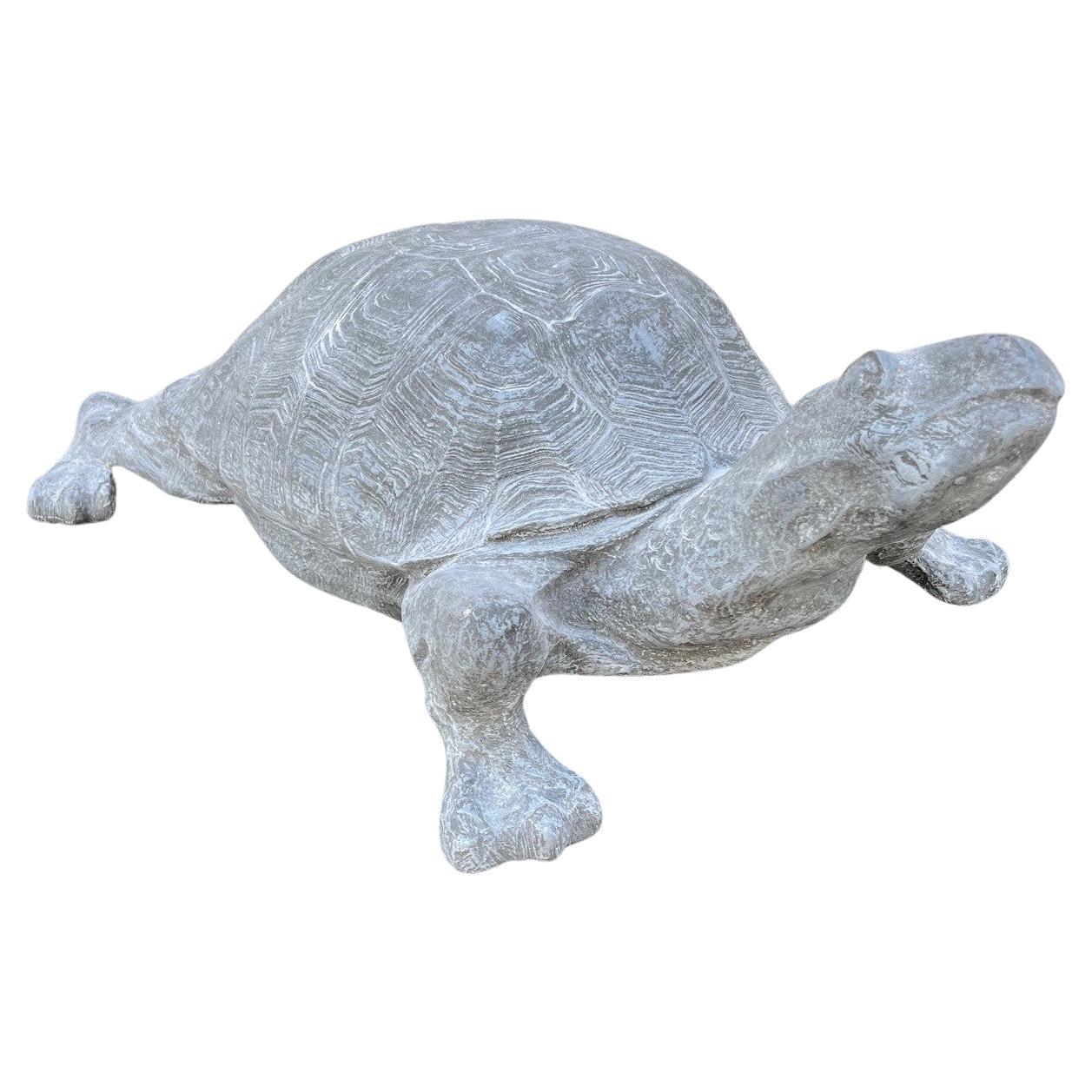 Tortuga grande de fibra de vidrio