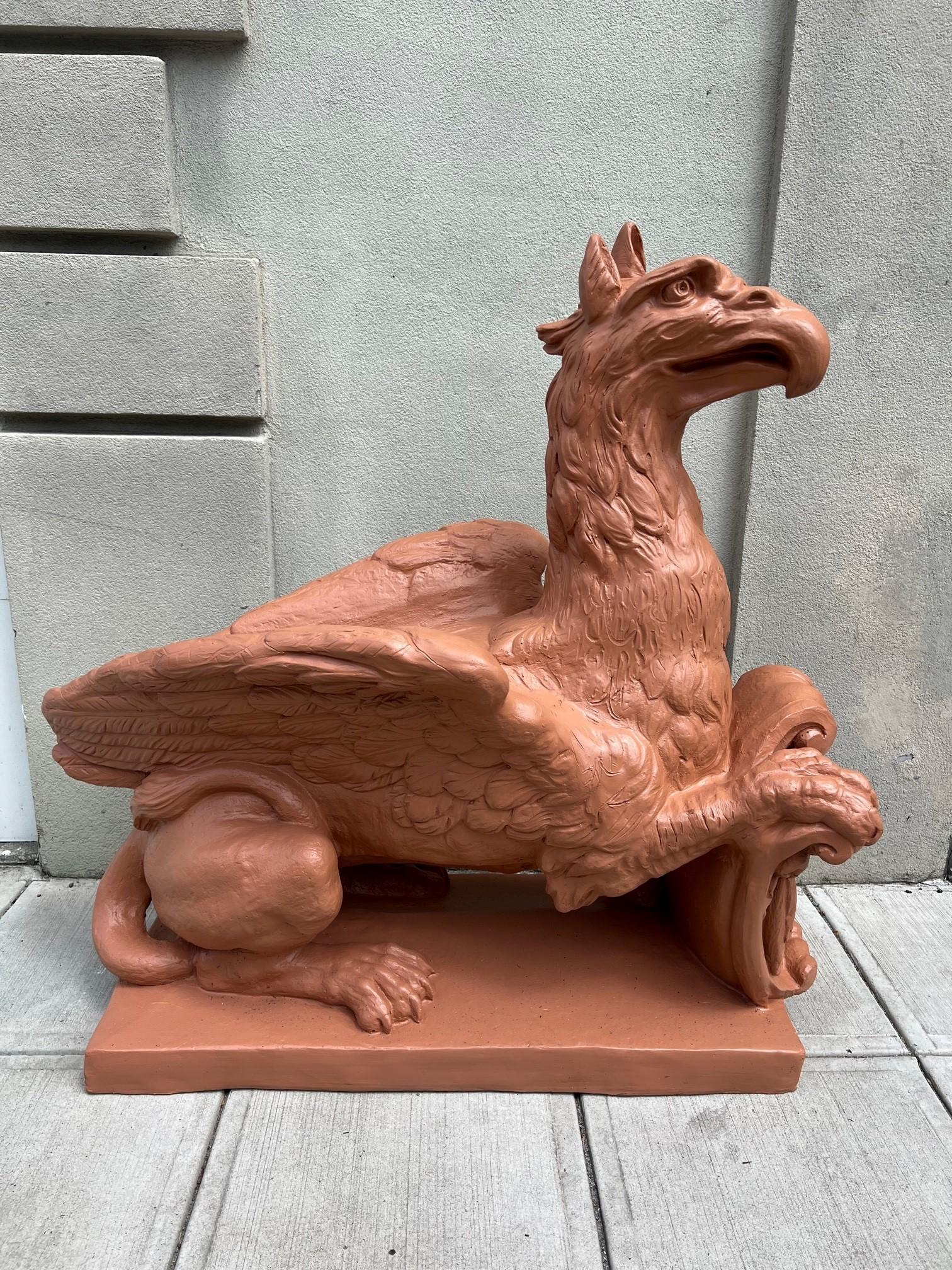 large griffin statue