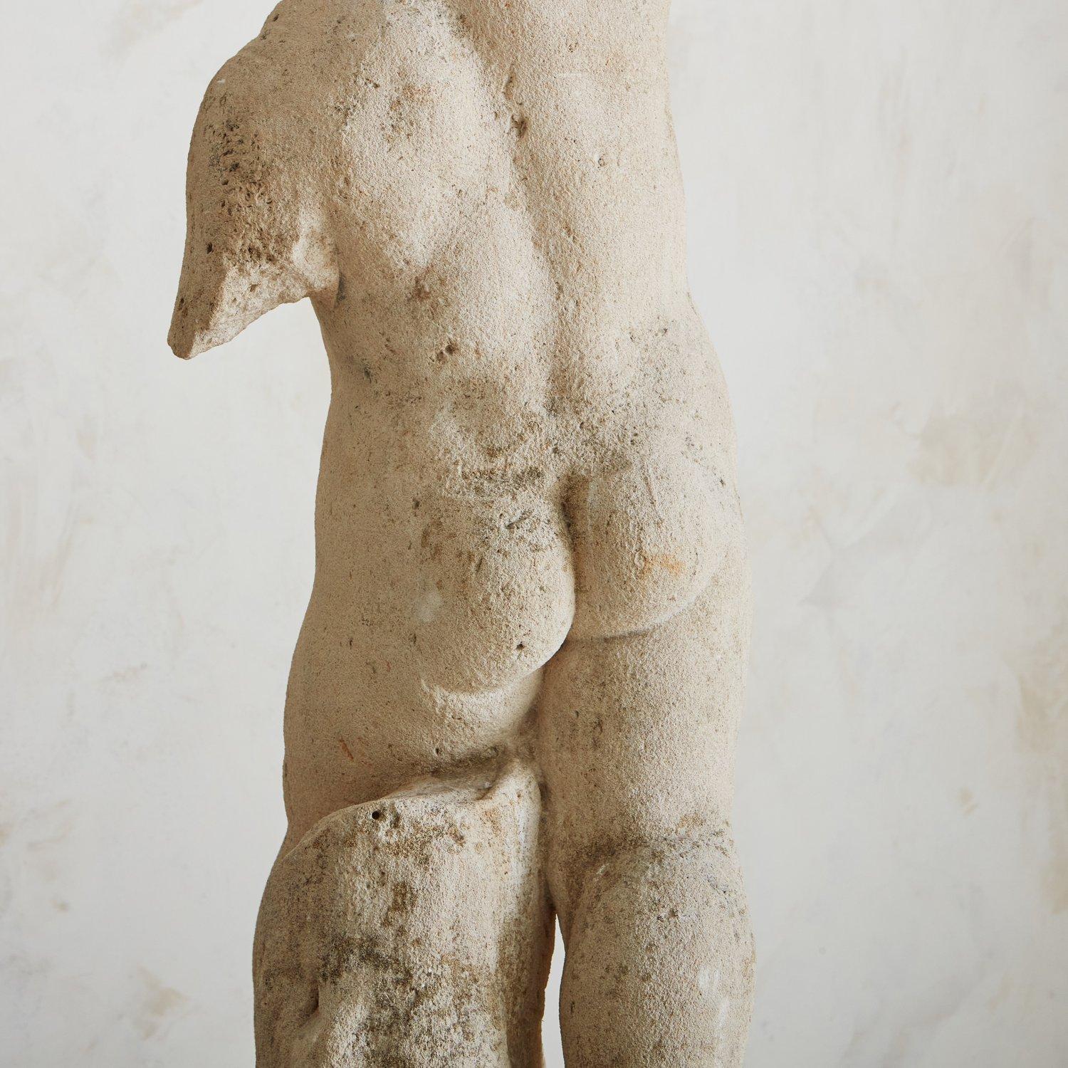 Large Figural Limestone Sculpture, France 20th Century 10
