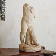 Large Figural Limestone Sculpture, France 20th Century