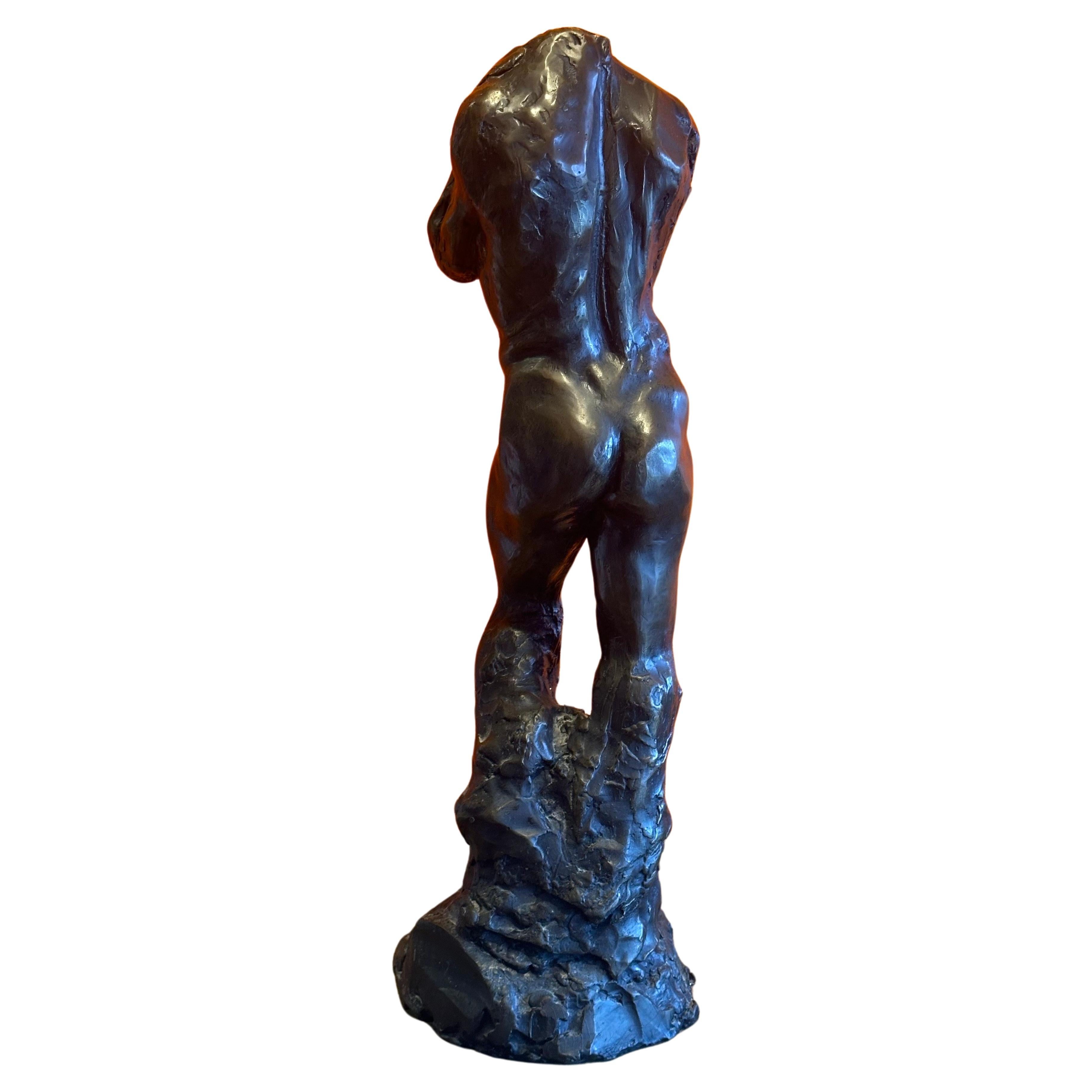 Moderne Grande sculpture figurative en bronze intitulée « Adam's Rib » de Roark Congdon en vente