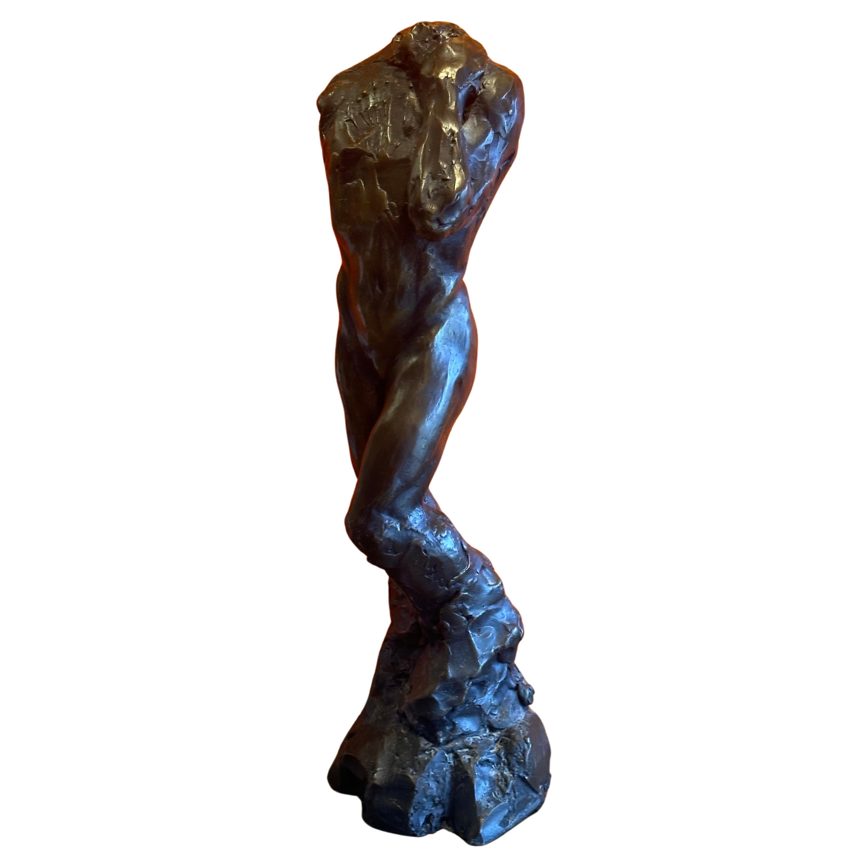 American Large Figurative Bronze Sculpture Entitled 