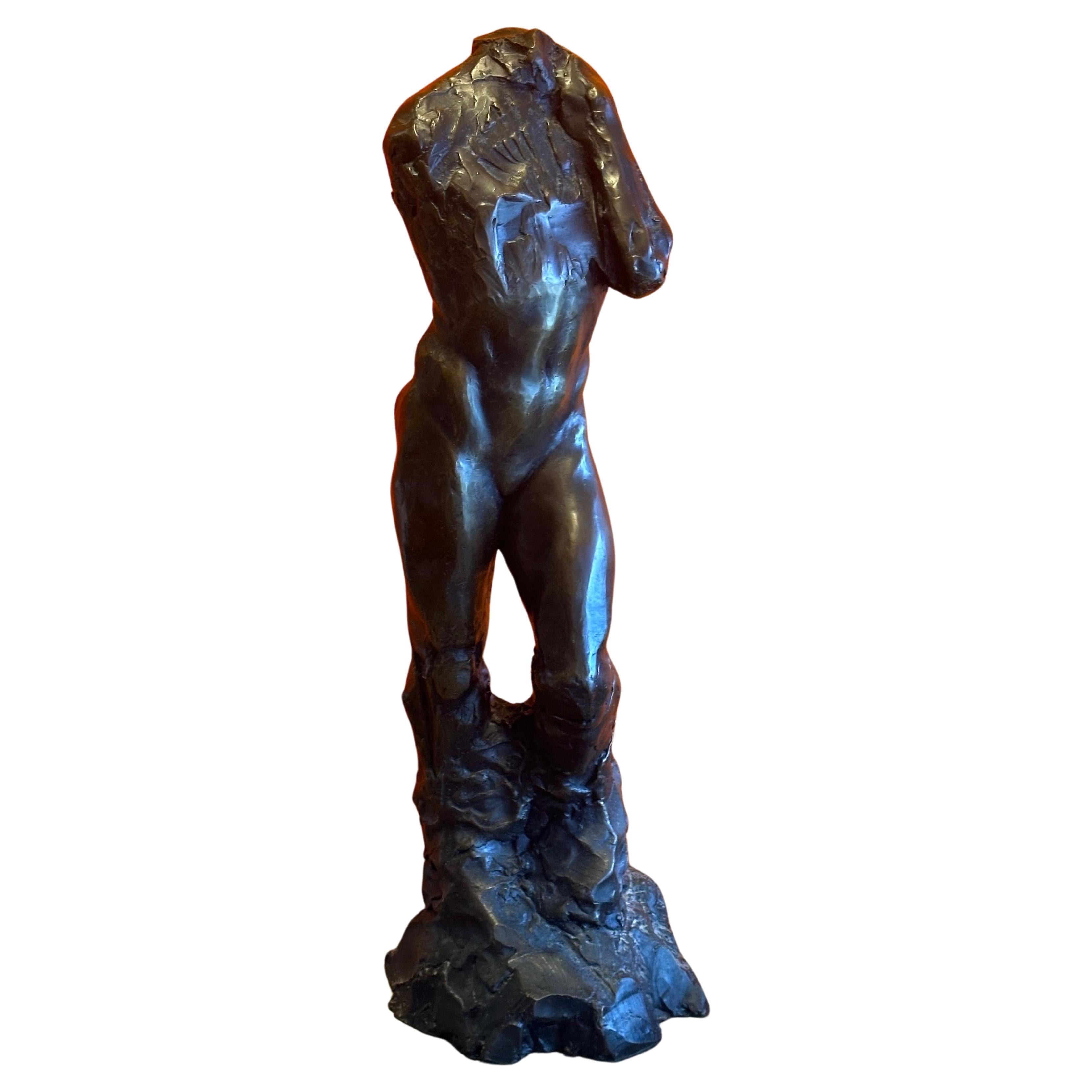 Grande sculpture figurative en bronze intitulée « Adam's Rib » de Roark Congdon