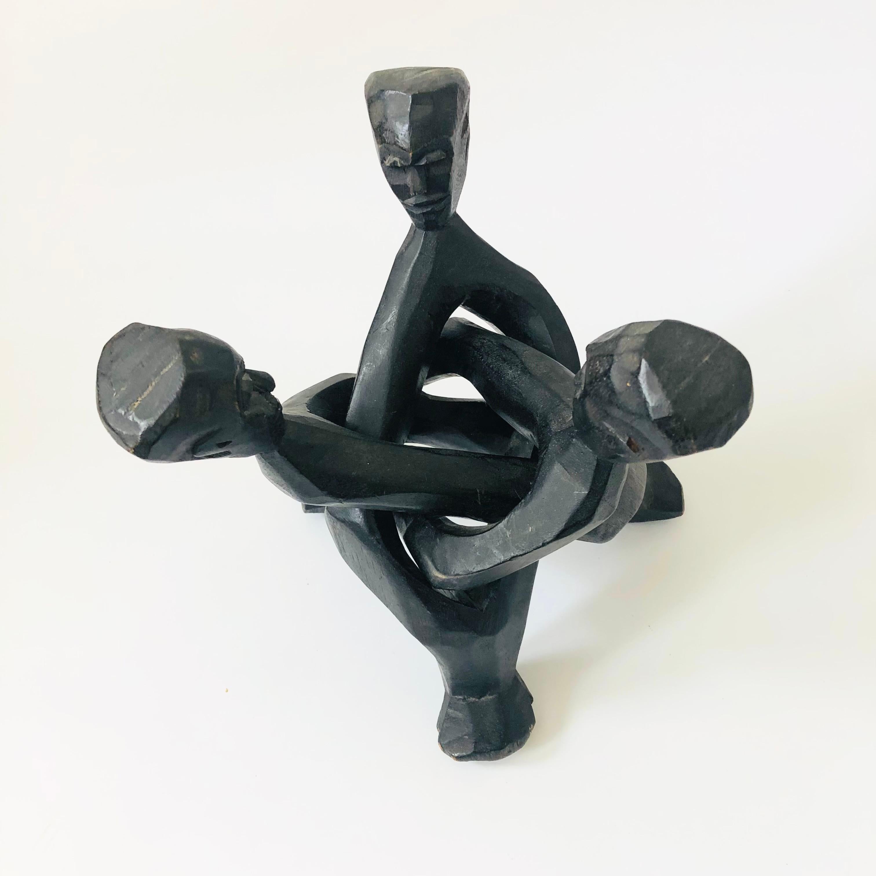 Grande statua figurativa Foldes in legno in vendita 1