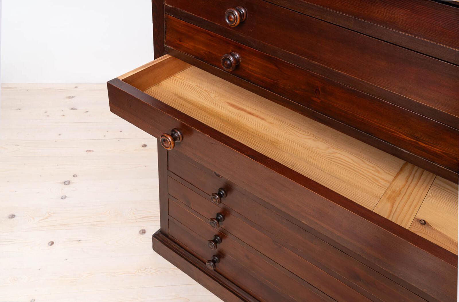 Large Filing or Drawing Cabinet, Early 20th Century, 10 Drawers For Sale 3