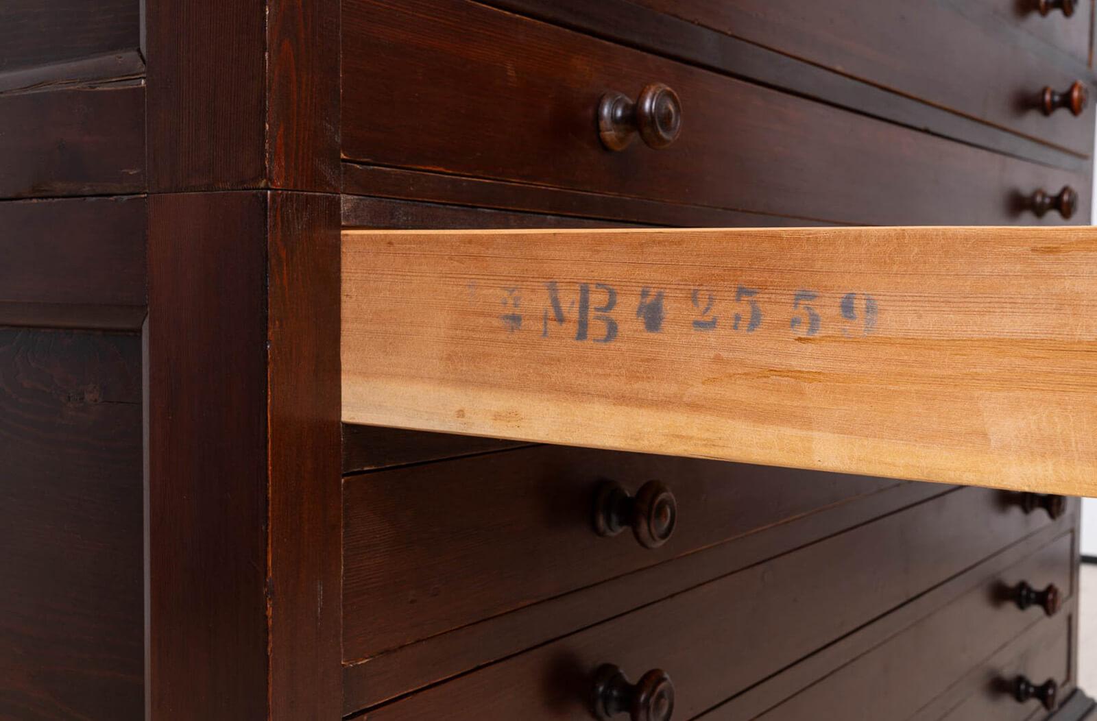 Large Filing or Drawing Cabinet, Early 20th Century, 10 Drawers For Sale 4