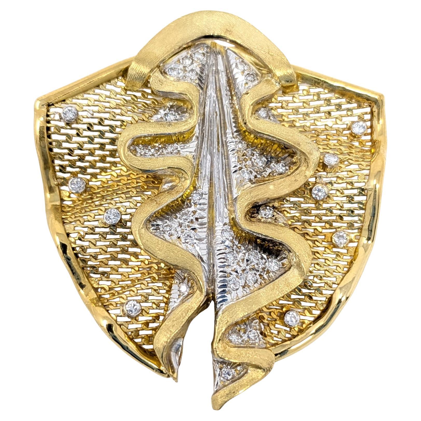 Grande ciondolo di diamante fine a 18 carati per collana in oro giallo massiccio Arte su misura