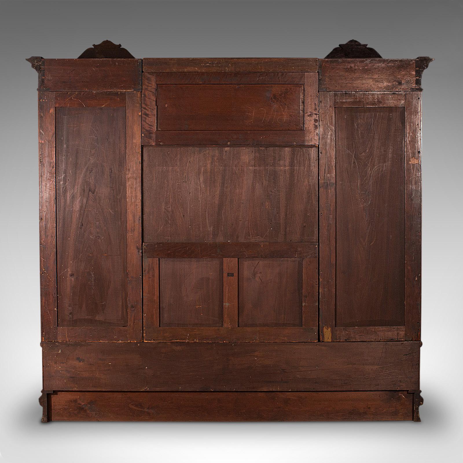 British Large Fine Antique Wardrobe Compactum, English, Walnut, Gillow & Co, Victorian