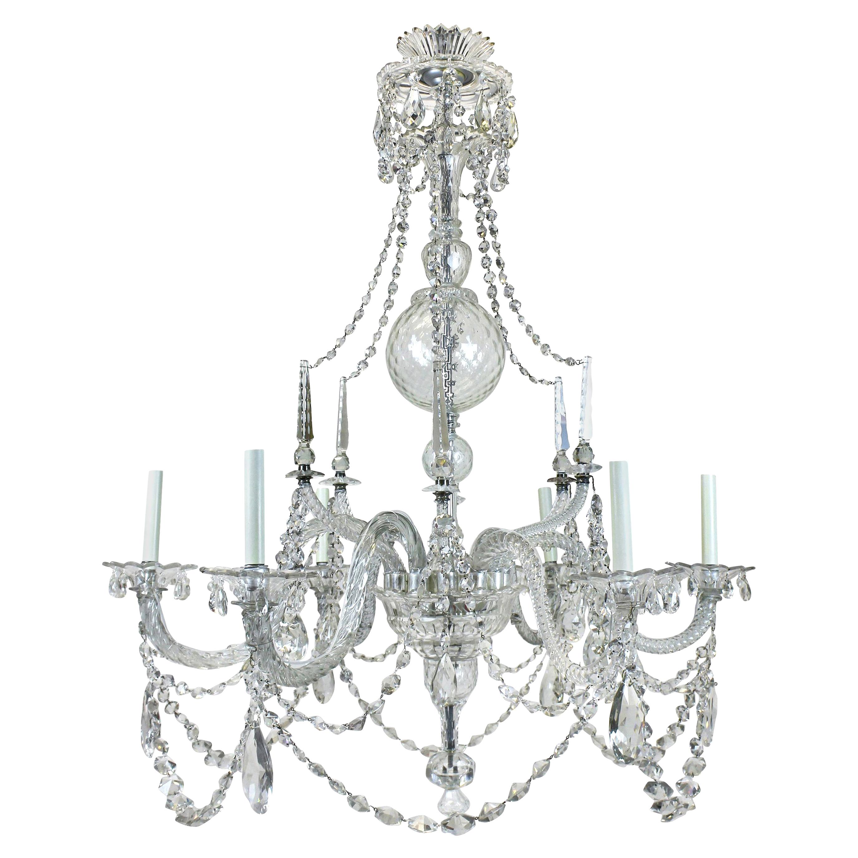 Large Fine English Country House Georgian Chandelier