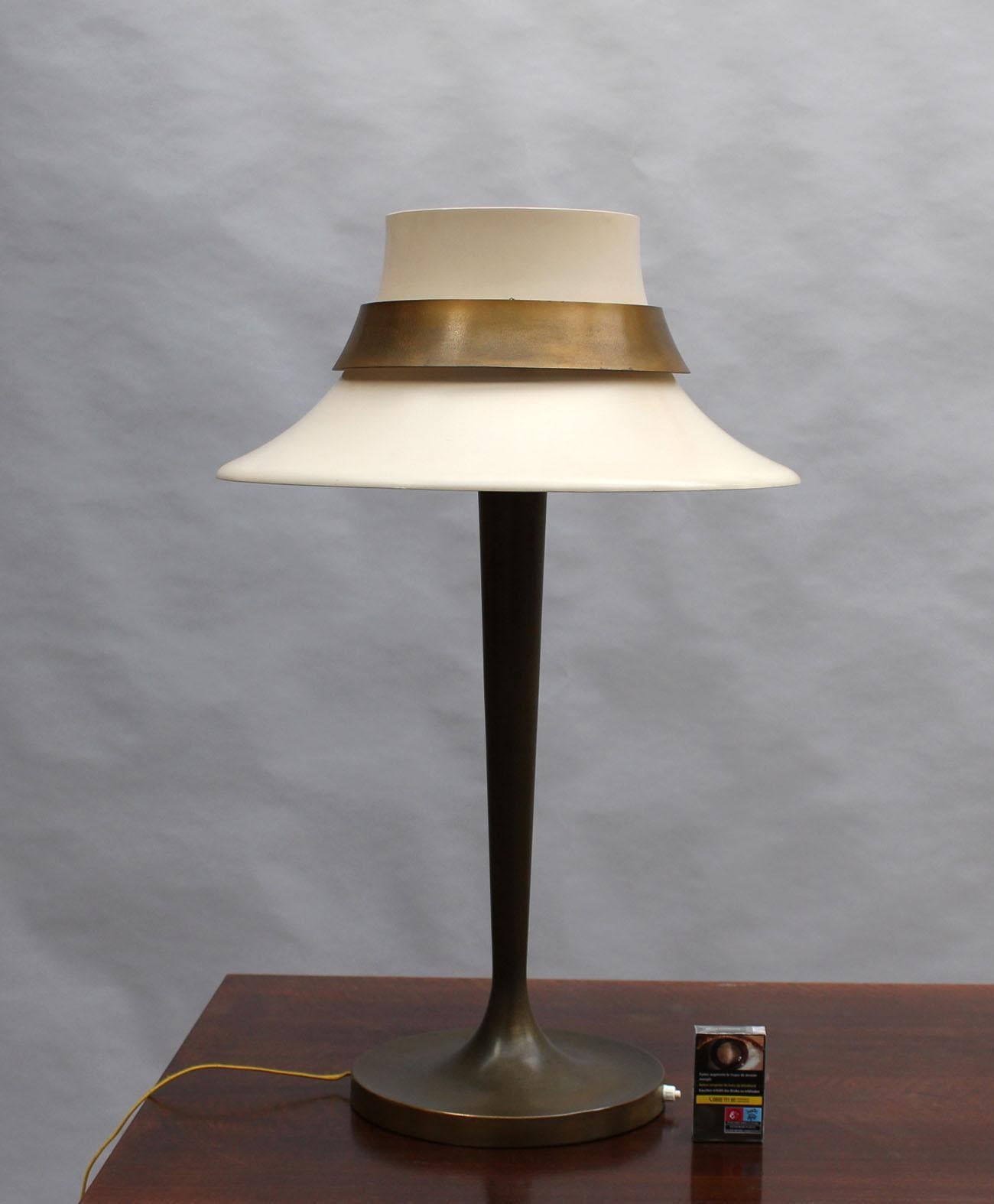Grande lampe de bureau/table Art Déco française par Perzel  en vente 5