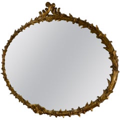 Large Fine Long Oval Gilt Gesso Rococo Louis VX Style