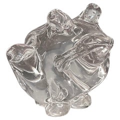 Large Fine Pure Crystal Frog Sculpture