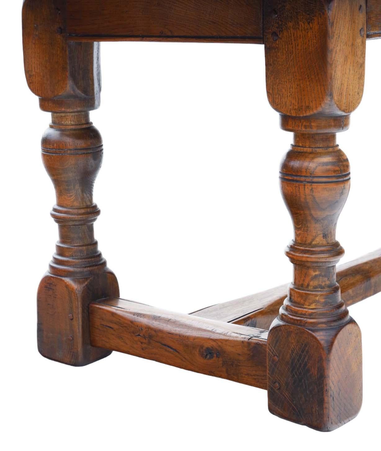 Mesa de comedor antigua de roble, grande y de gran calidad - C1920 en Bueno Estado en Wisbech, Cambridgeshire