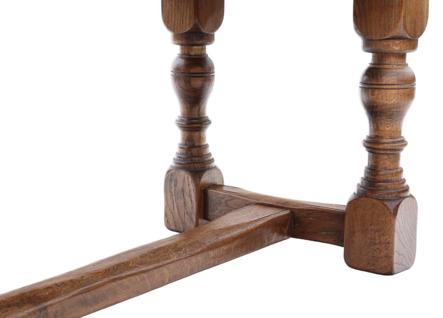 Mesa de comedor antigua de roble, grande y de gran calidad - C1920 siglo XX