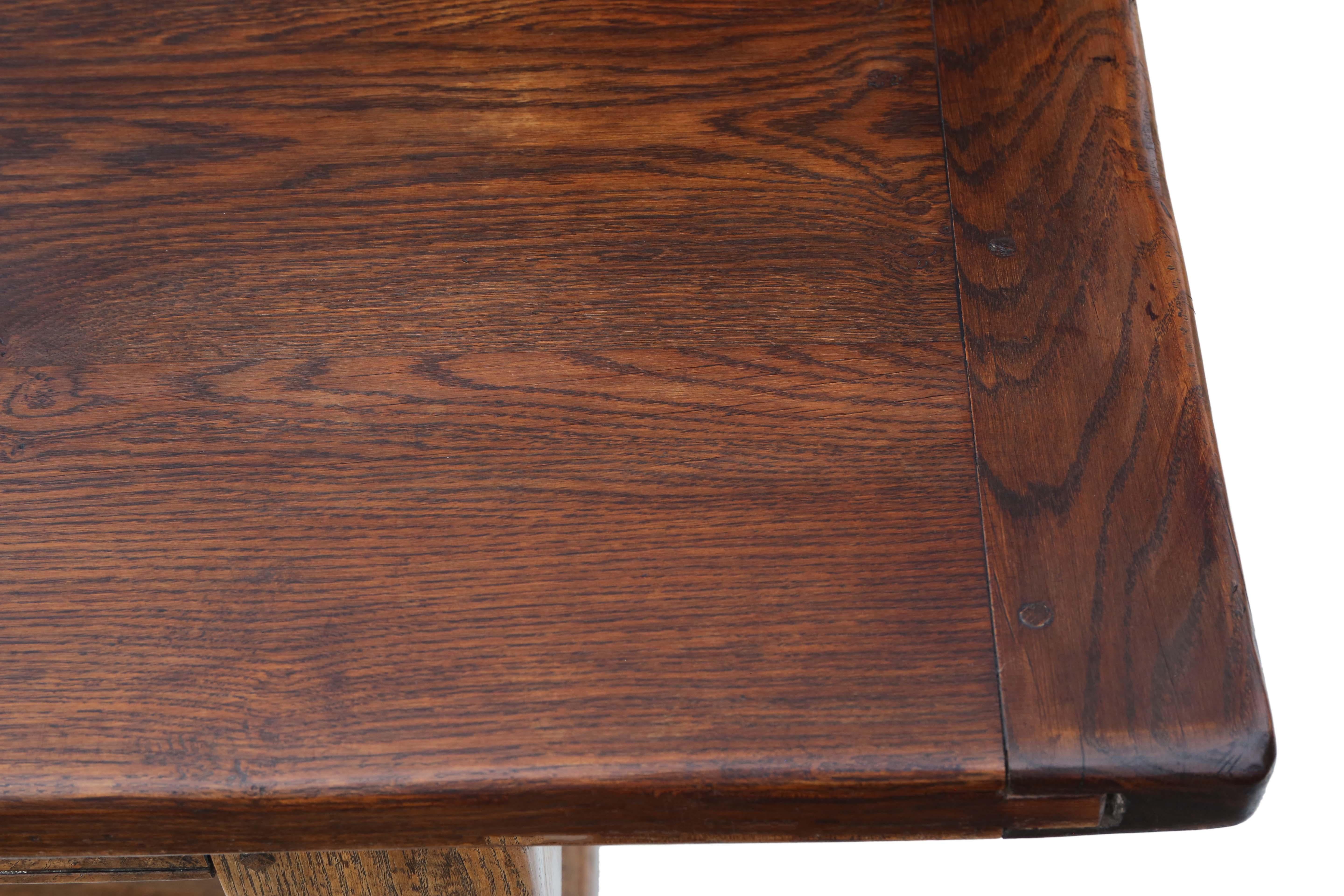 Mesa de comedor antigua de roble, grande y de gran calidad - C1920 1