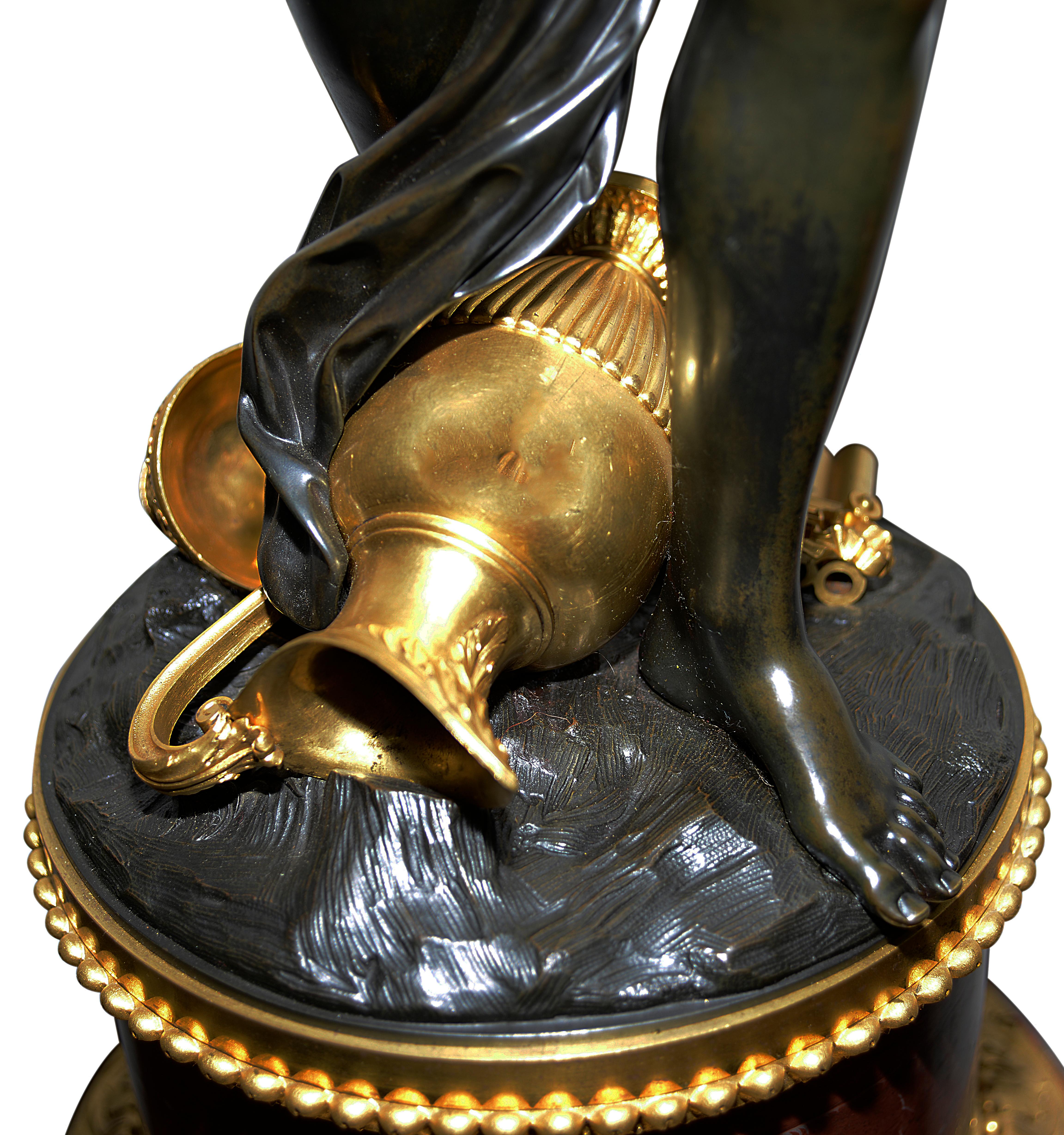 Grande paire de candélabres en bronze de style Louis XVI de qualité supérieure, vers 1860 en vente 6