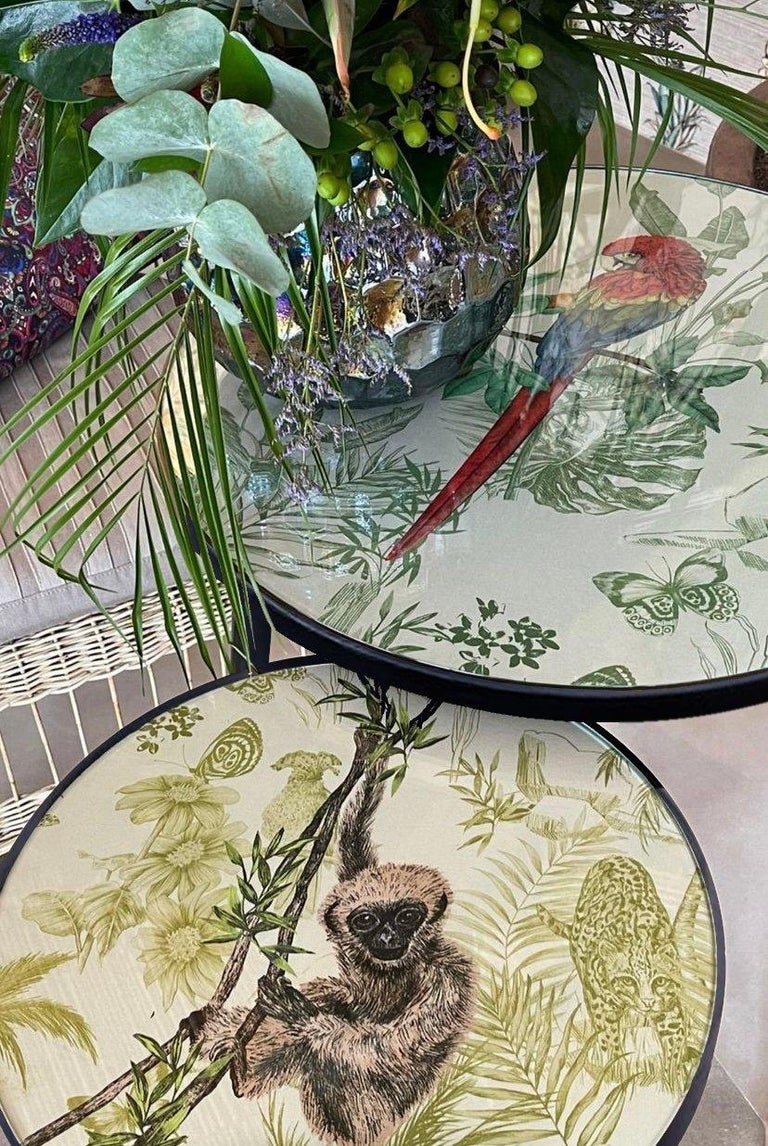 Large Fine Upholstered Side Table For Sale at 1stDibs