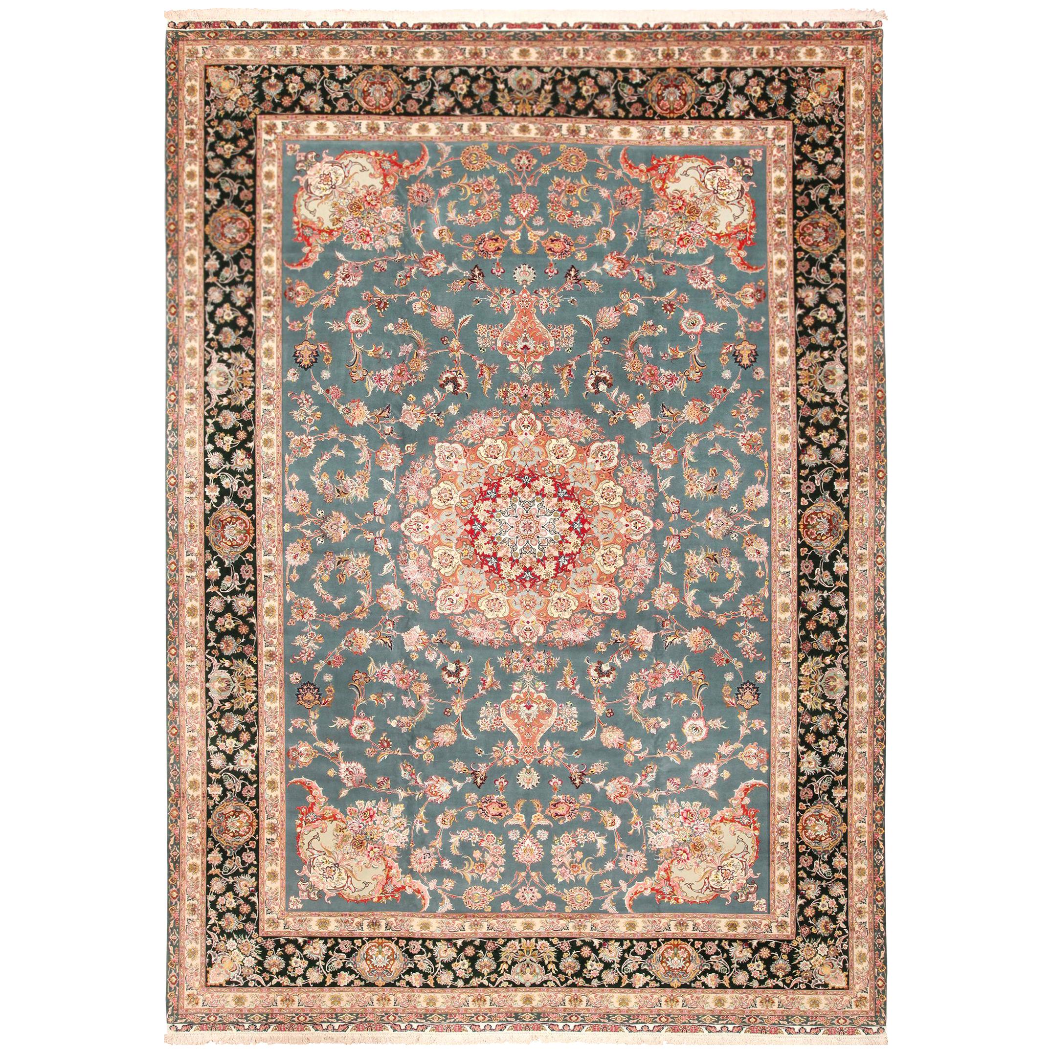 Nazmiyal Collection Vintage Tabriz Persian Rug. Size: 11 ft 6 in x 17 ft 1 in 