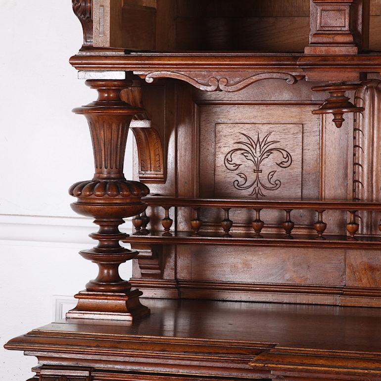 Large Finely Carved Walnut Renaissance Revival Cabinet, 1880 In Good Condition In Vancouver, British Columbia