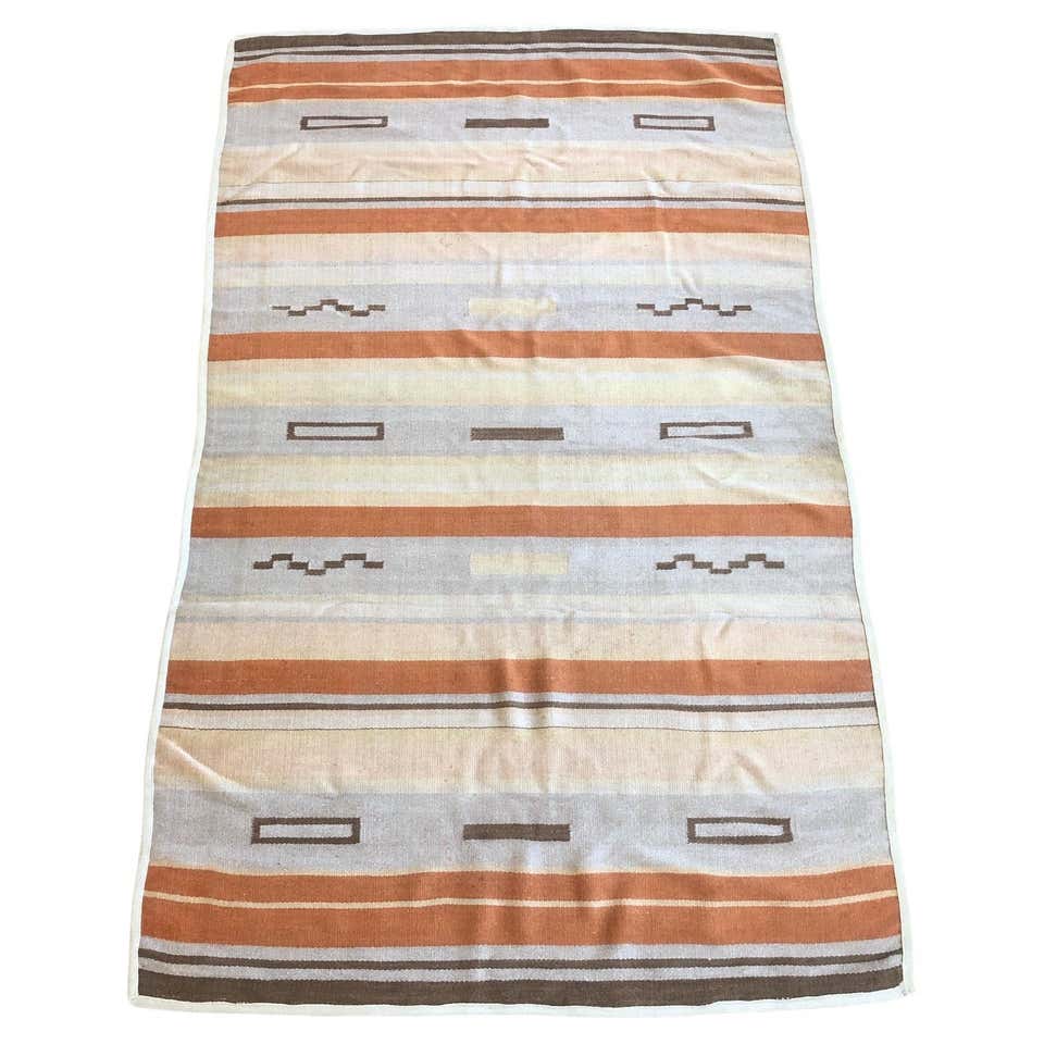 Large Finnish Flat Wave Rug, Circa 1930s For Sale at 1stDibs