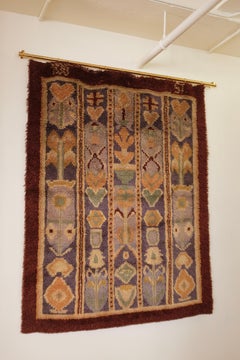 Large Finnish Mid-Century Rya Tapestry
