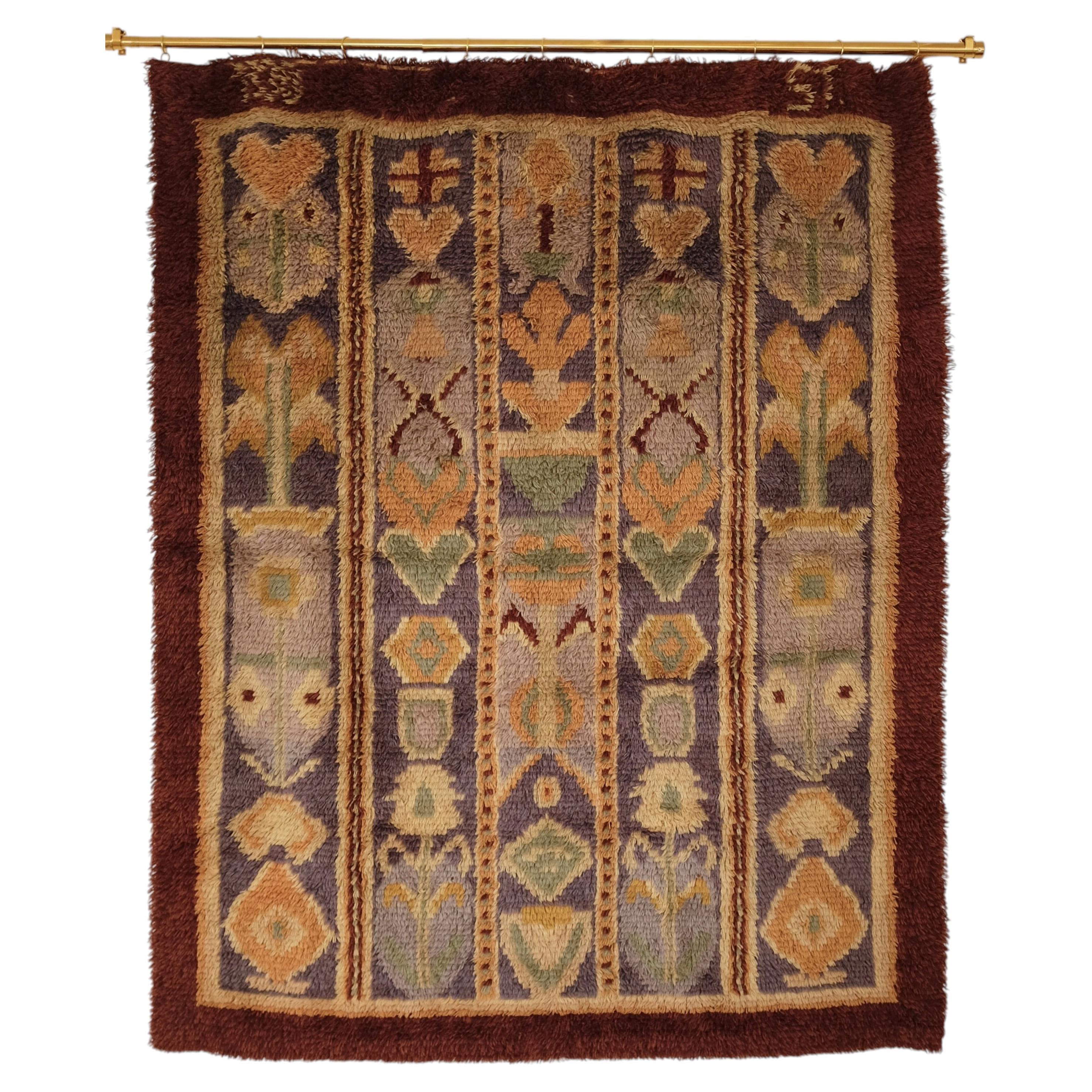 Large Finnish Mid-Century Rya Tapestry