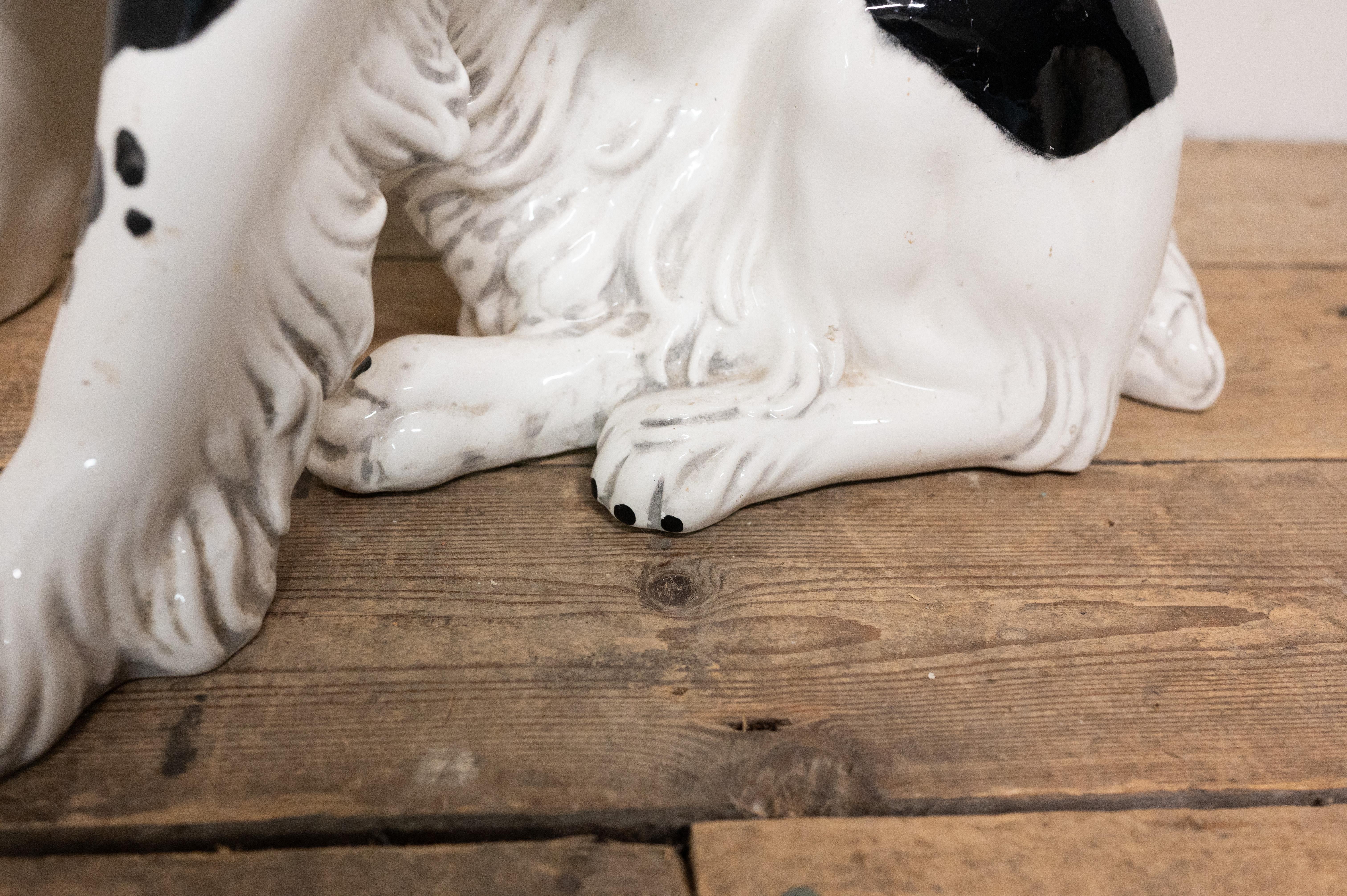 Large Fireside Italian Statue Of A Cocker Spaniel In Good Condition For Sale In London, GB