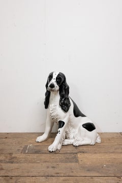 Large Fireside Italian Statue Of A Cocker Spaniel